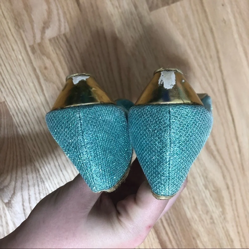Disney Jasmine Wedge Heels Sz 2/3 Play Shoes Blue